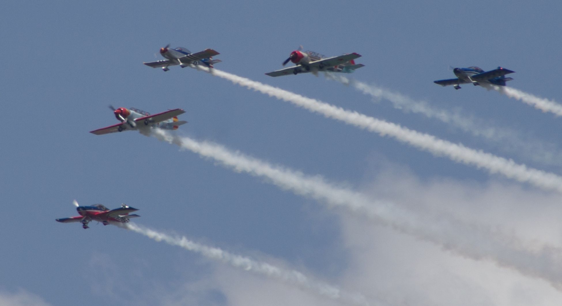 The Bandit Flight Team in formation near Rassie Wicker Park in Pinehurst.